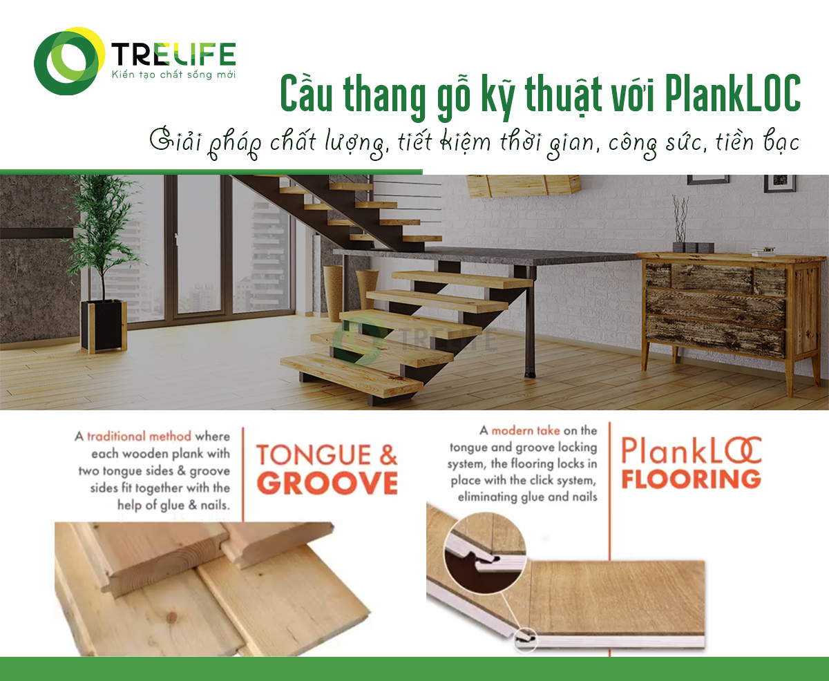 Cầu thang gỗ kỹ thuật - Giải pháp chất lượng, tiết kiệm thời gian, công sức, tiền bạc