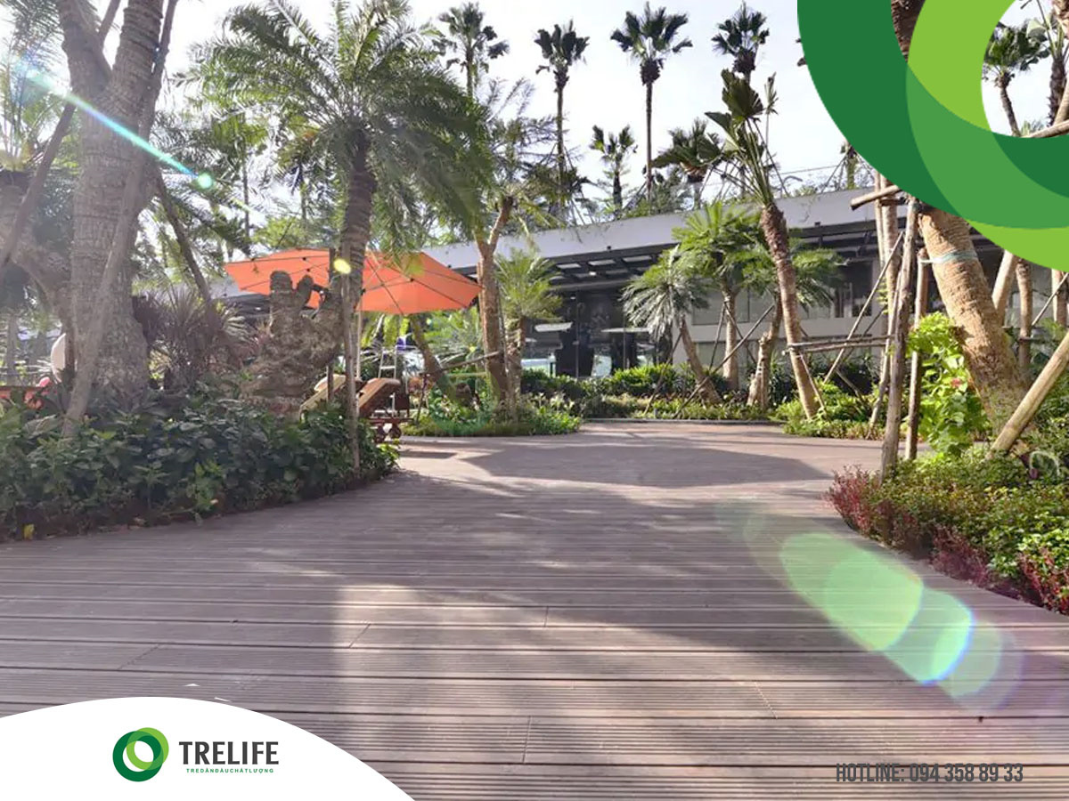 Sàn tre ngoài trời TRELIFE tại Khu resort cao cấp ĐẠI LẢI FLAMINGO