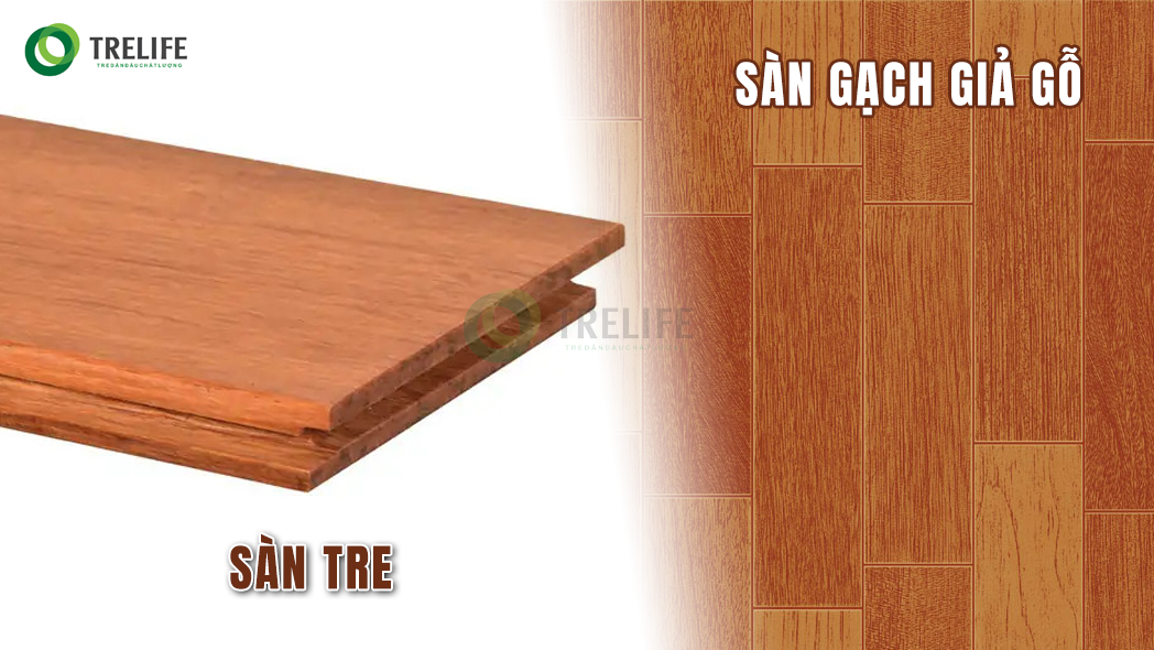 So sánh sàn tre với sàn gạch trên thị trường hiện nay